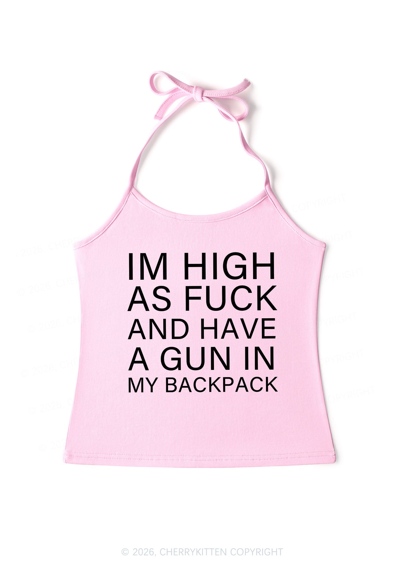 Im High Y2K Halter Neck Cami Cherrykitten