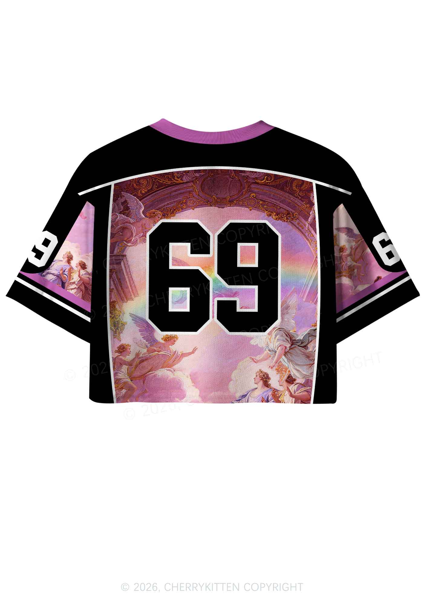 See You In Hell Angel Pride Y2K Crop Sport Jersey Shirts Cherrykitten