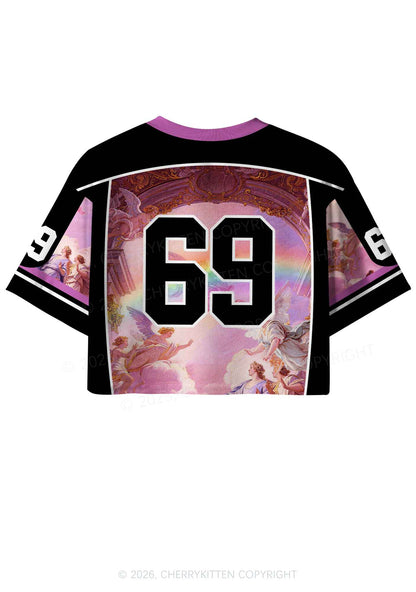See You In Hell Angel Pride Y2K Crop Sport Jersey Shirts Cherrykitten