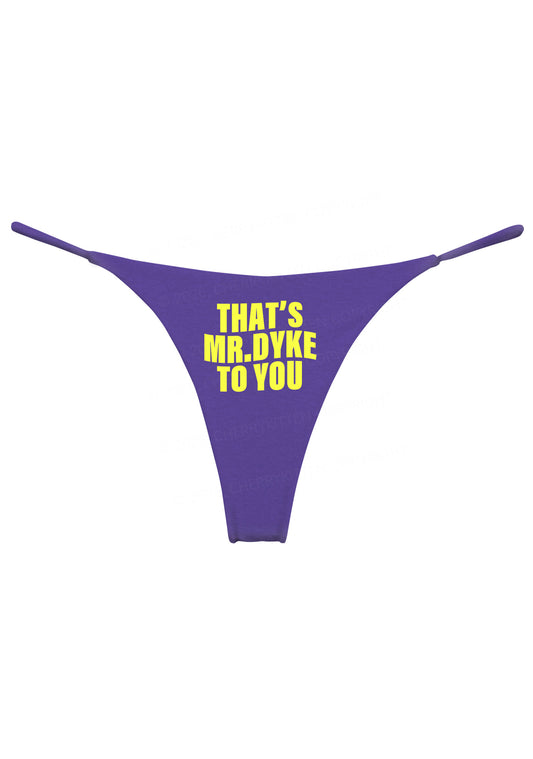 Thats Mr Dyke To You Pride Y2K Bikini String Thong Cherrykitten