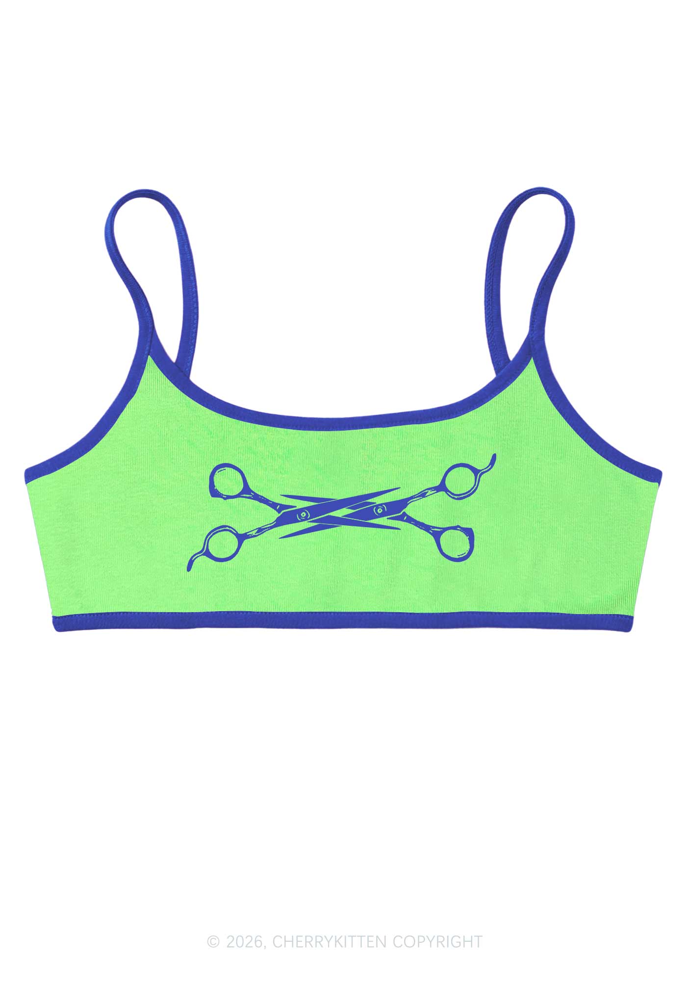 Pink Scissor Pride Y2K Super Crop Cami Cherrykitten