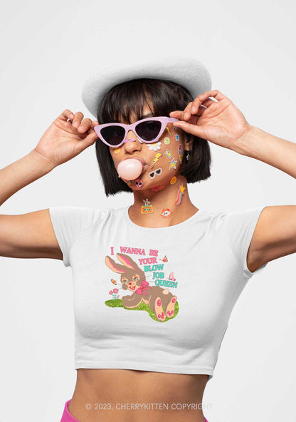Blow Job Queen Y2K Baby Tee Cherrykitten