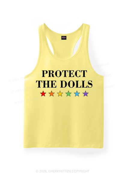 Protect The Dolls Pride Y2K Men Racerback Tank Top Cherrykitten