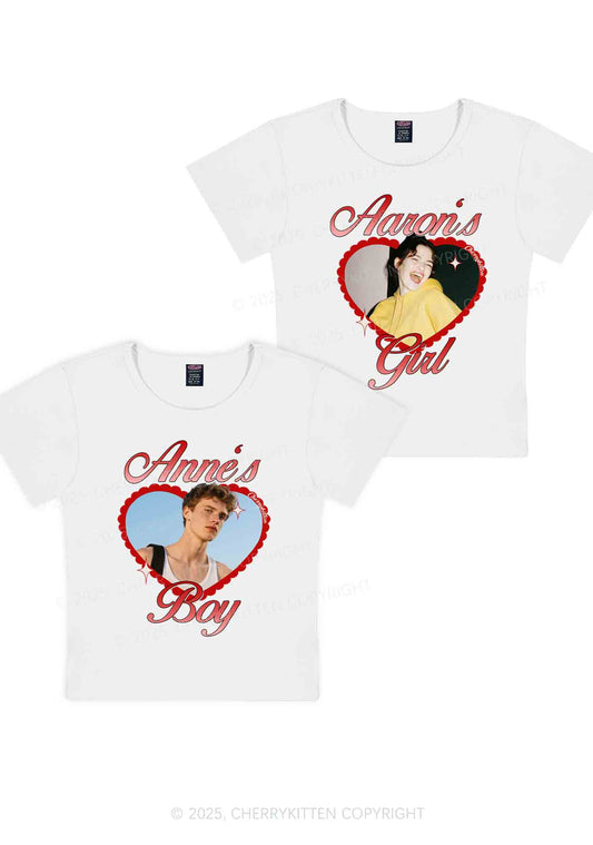 Custom Photo Heart Graphic Y2K Valentine's Day Baby Tee Cherrykitten
