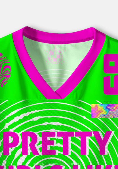 Pretty Girls Like House Music Y2K Crop Sport Jersey Shirts Cherrykitten