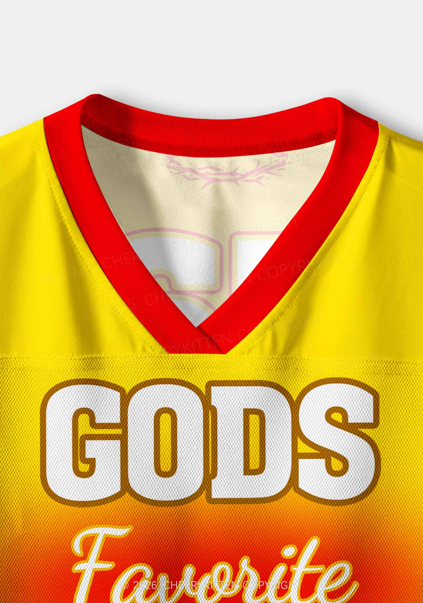 Yellow Gods Favorite Fag Pride Y2K Crop Sport Jersey Shirts Cherrykitten