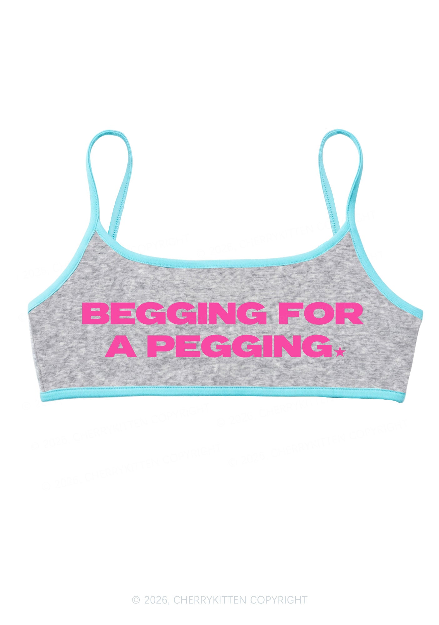 Begging For A Pegging Y2K Super Crop Cami Cherrykitten