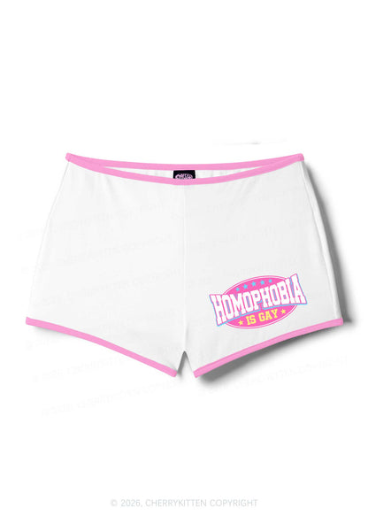 Homophobia Is Gay Pride Y2K Booty Shorts Cherrykitten