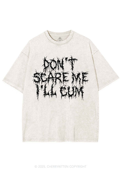 Halloween Dont Scare Me Cum Y2K Shirts Washed Tee Cherrykitten