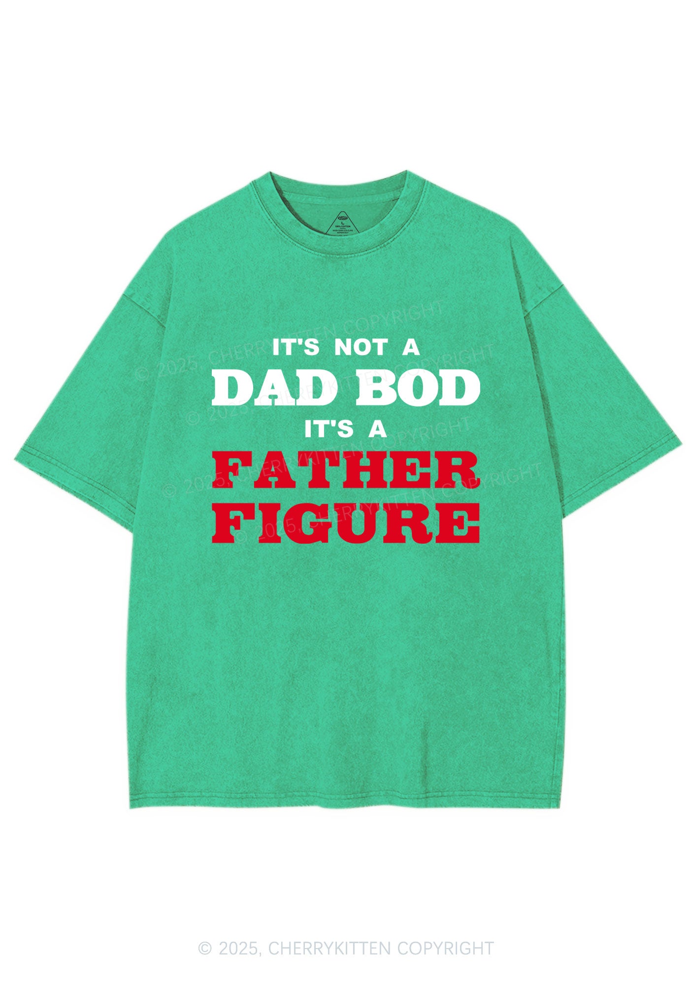 Dad Bod Father Figure Y2K Shirts Washed Tee Cherrykitten