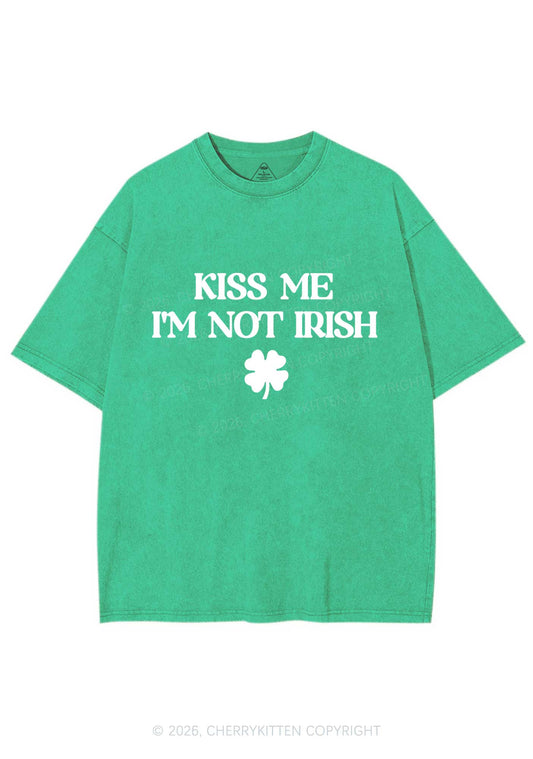 Im Not Irish St Patricks Y2K Washed Tee Cherrykitten