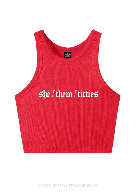 She Them Txtties Pride Y2K Crop Tank Top Cherrykitten