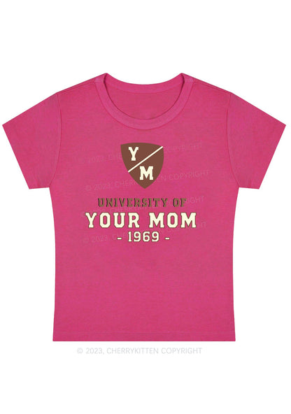 Curvy University Of Your Mom 1969 Baby Tee Cherrykitten