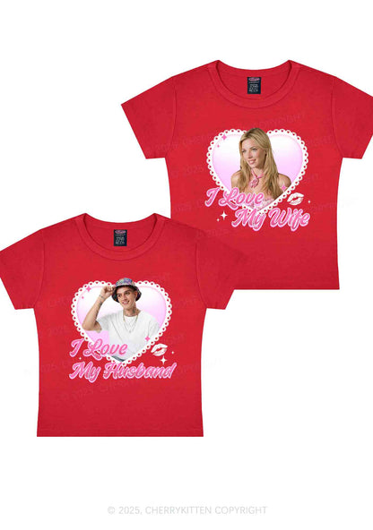 Custom Love My Wife Photo Y2K Valentine's Day Baby Tee Cherrykitten