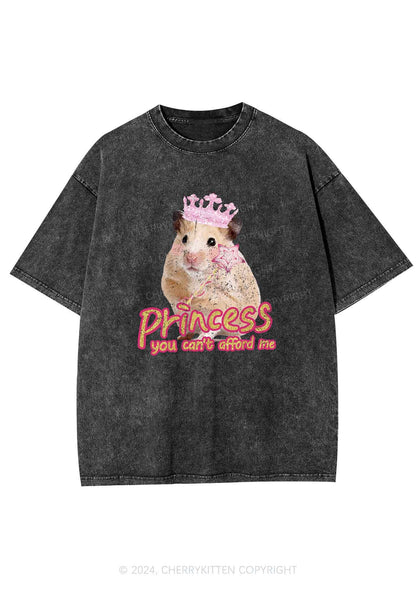 Princess You Can't Afford Me Y2K Washed Tee Cherrykitten