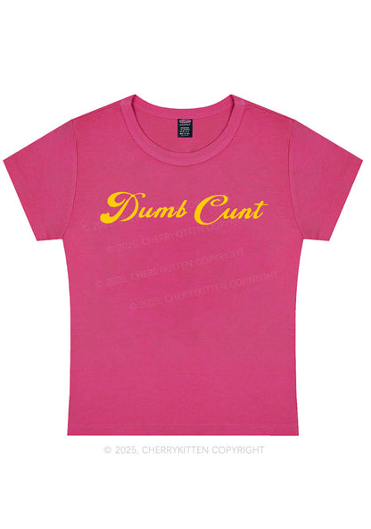 Dumb Cxxt Y2K Baby Tee Cherrykitten