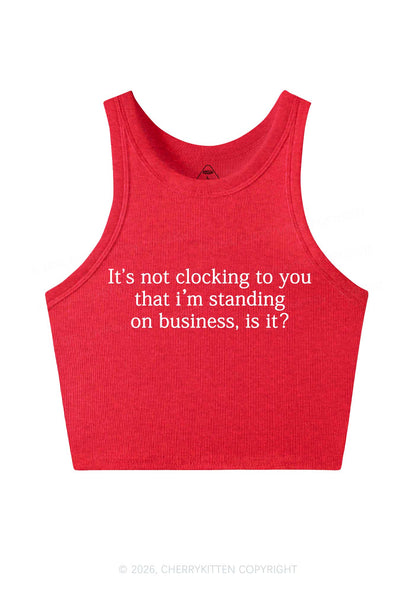 Standing On Business Y2K Crop Tank Top Cherrykitten