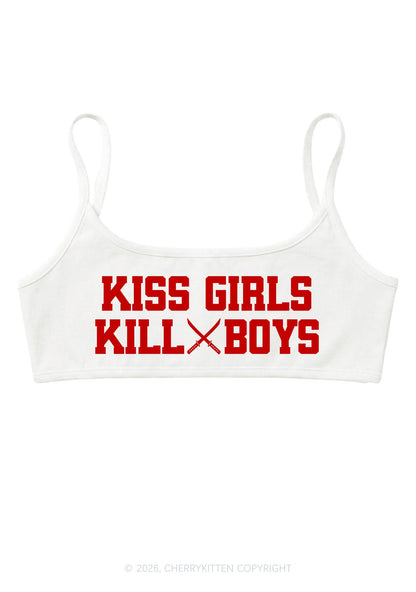Kiss Girls Kill Boys Pride Y2K Super Crop Cami Cherrykitten