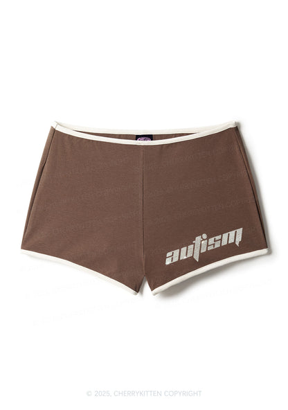 Rhinestone Mini Autism Y2K Booty Shorts Cherrykitten