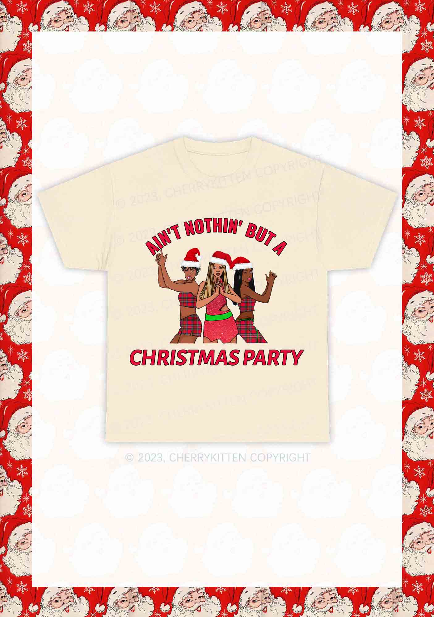 Ain't Nothin' But A Christmas Party Y2K Chunky Shirt Cherrykitten