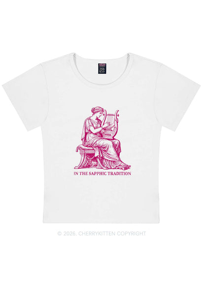 In The Sapphic Tradition Pride Y2K Baby Tee Cherrykitten