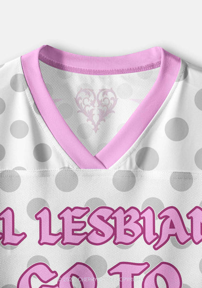 All Lesbians Go To Heaven Pride Y2K Crop Sport Jersey Shirts Cherrykitten