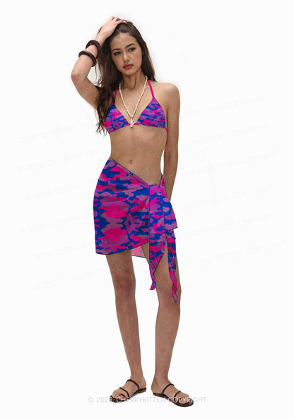 Bisexual Camouflage Pride Y2K Print Bikini Set Cherrykitten