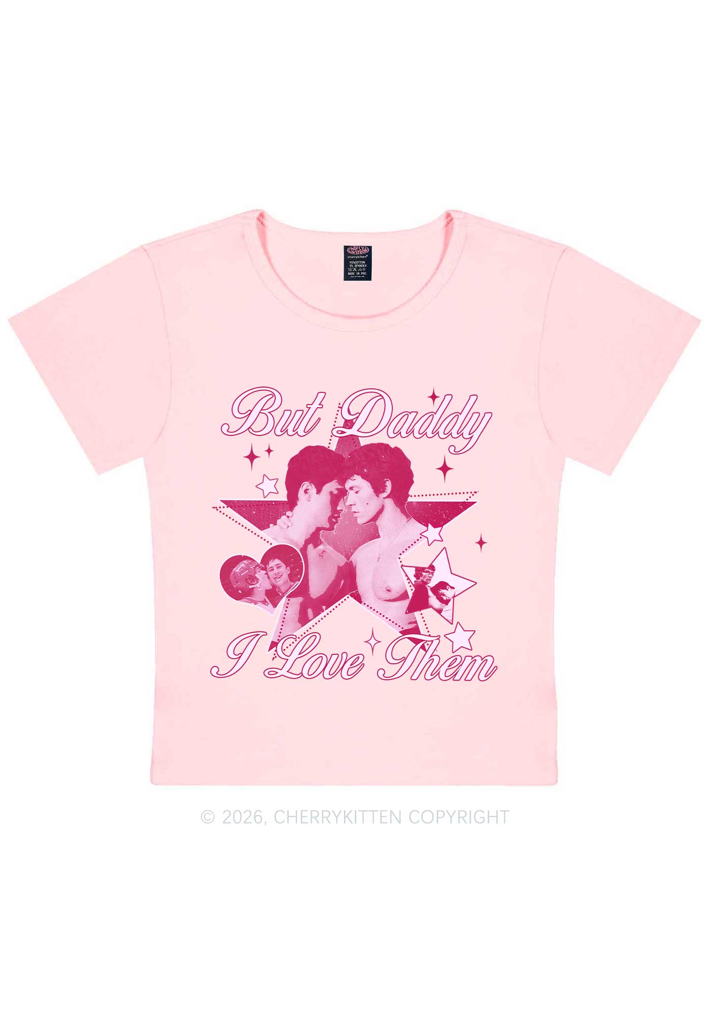 But Daddy I Love Them Star HR Y2K Baby Tee Cherrykitten