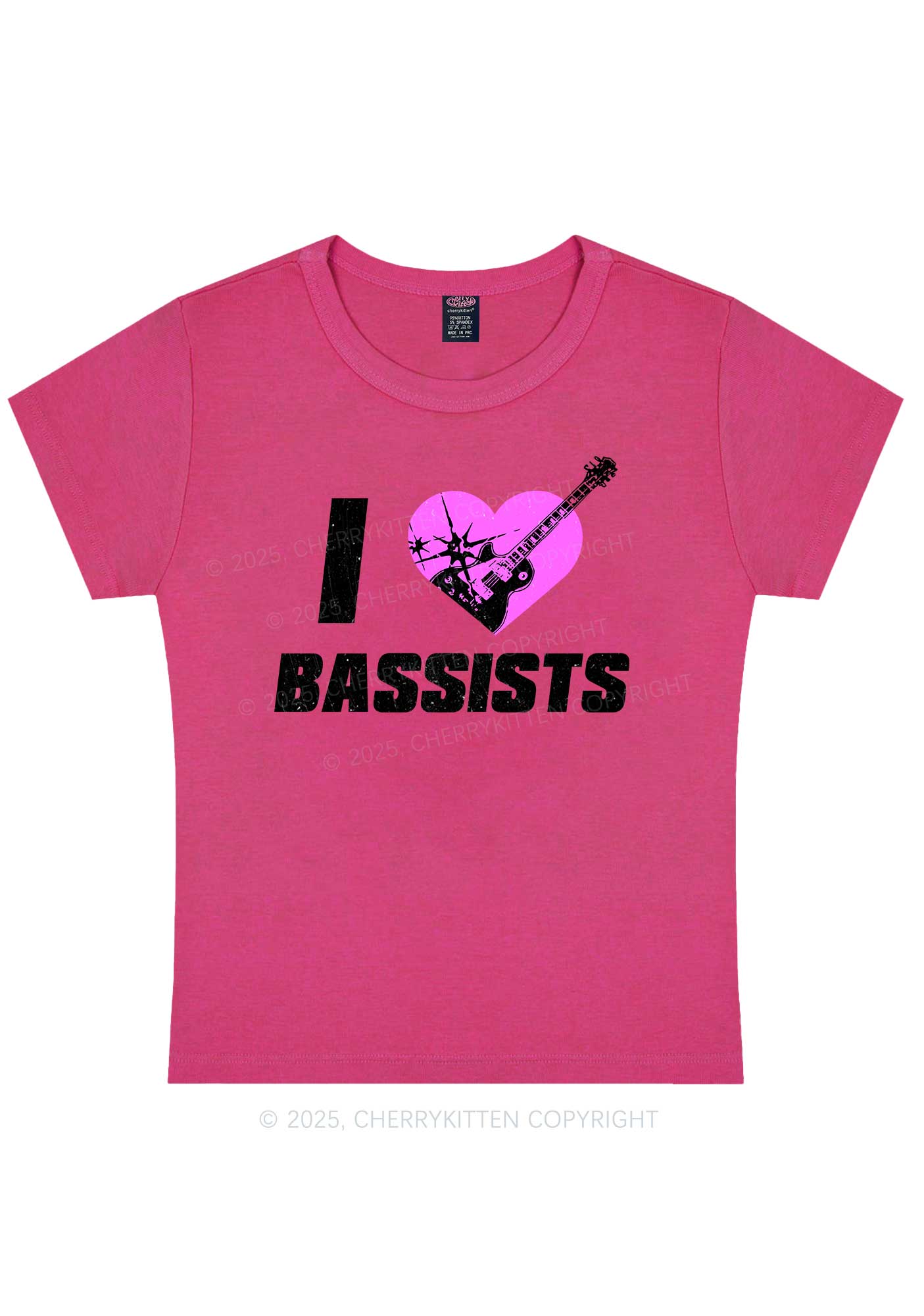 I Love Bassists Y2K Baby Tee Cherrykitten