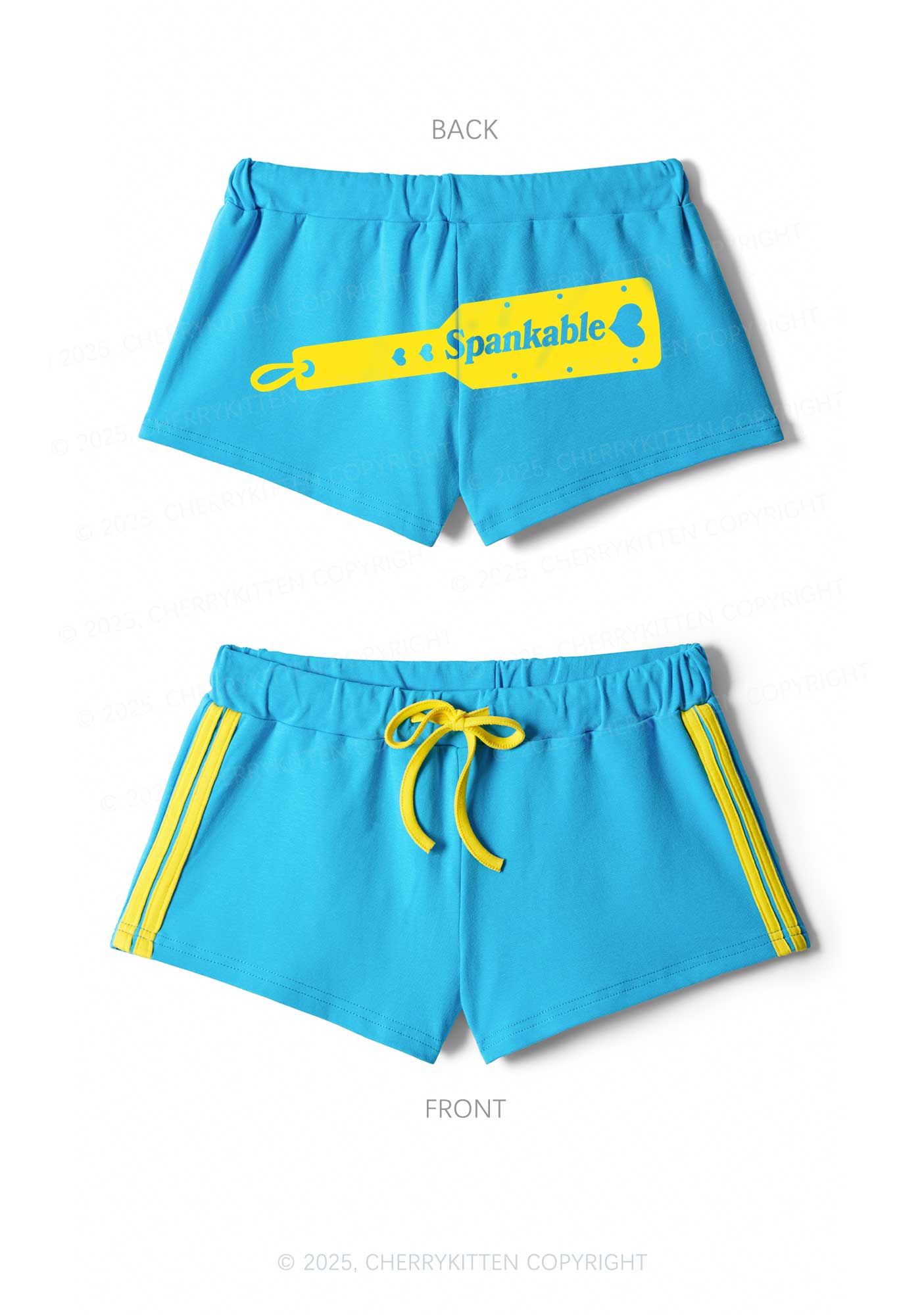 Spankable Y2K Drawstring Mini Shorts Cherrykitten