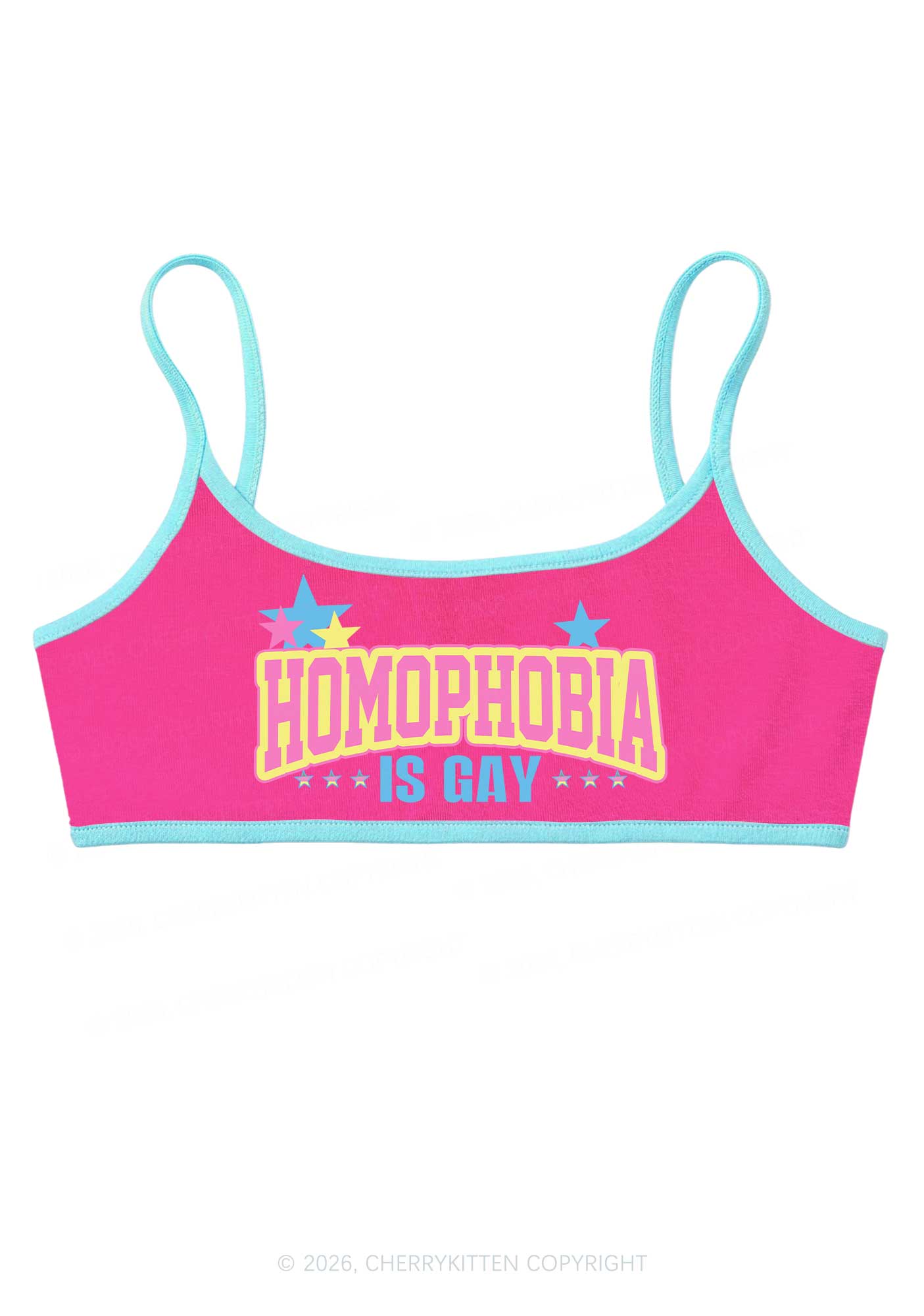 Homophobia Is Gay Pride Y2K Super Crop Cami Cherrykitten