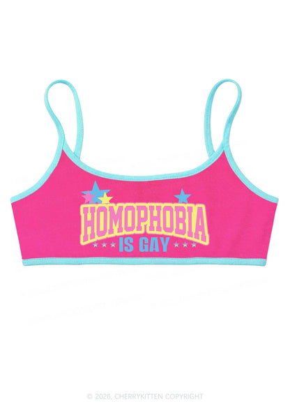 Homophobia Is Gay Pride Y2K Super Crop Cami Cherrykitten