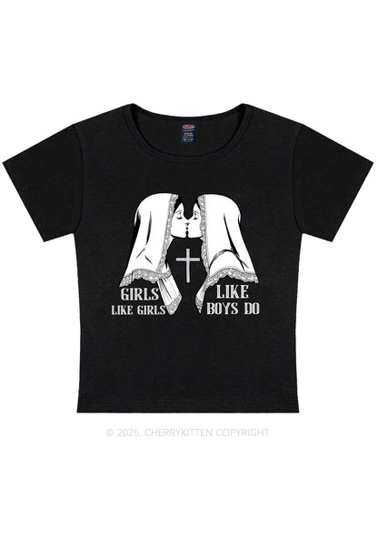 Girls Like Girls Pride Y2K Baby Tee Cherrykitten