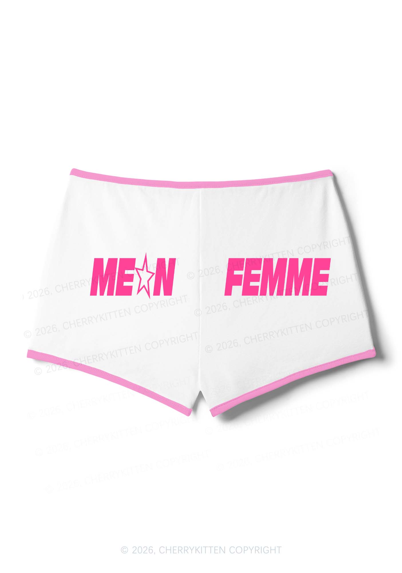 Mean Femme Pride Y2K Booty Shorts Cherrykitten