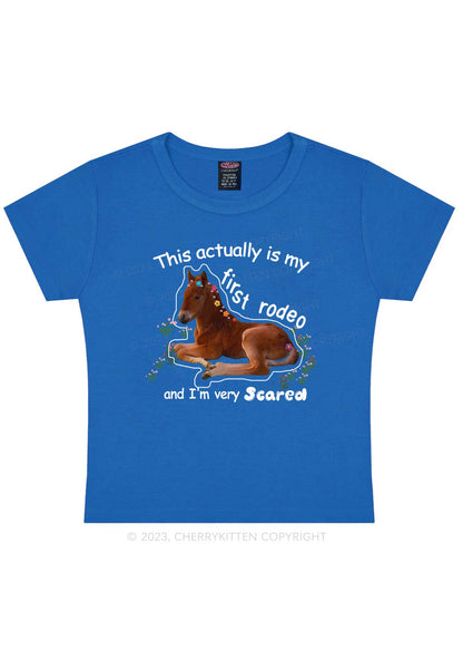 My First Rodeo Y2K Baby Tee Cherrykitten