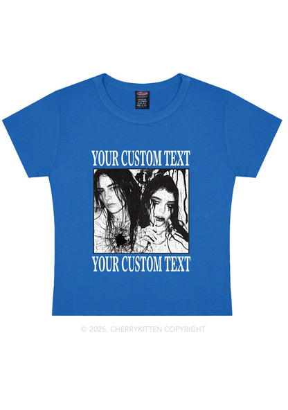 Custom Halloween Creepy Couple Y2K Baby Tee Cherrykitten