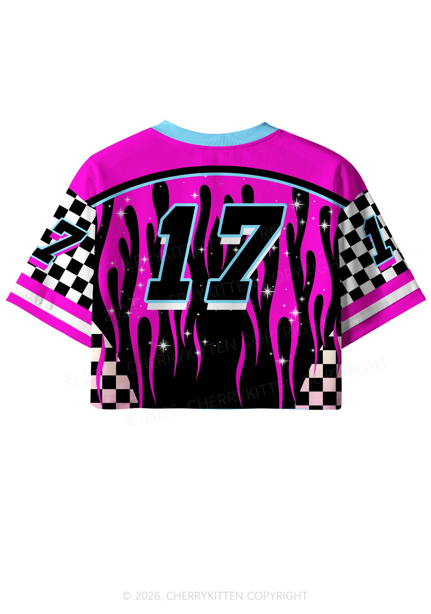 Rave Till You Cry Y2K Crop Sport Jersey Shirts Cherrykitten