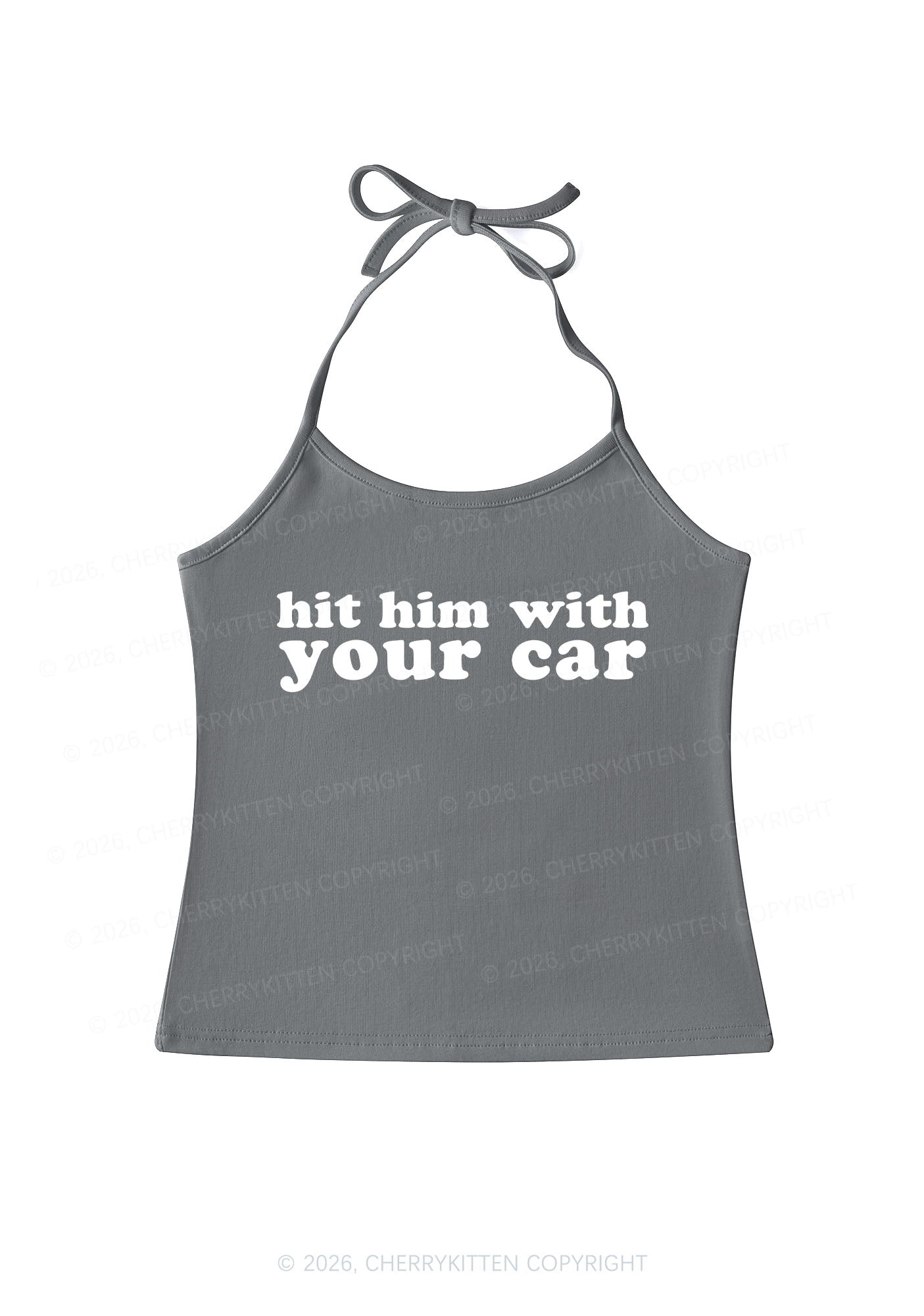 Hit Him Y2K Halter Neck Cami Cherrykitten