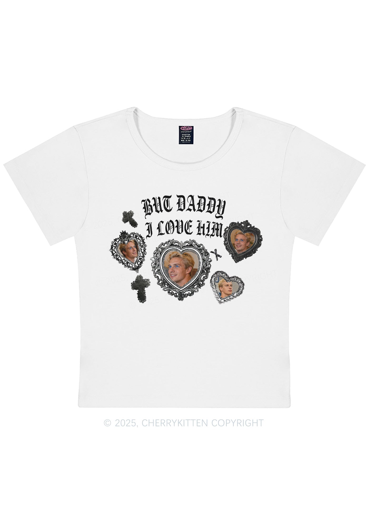 Gothic But Daddy I Love Him Y2K Baby Tee Cherrykitten