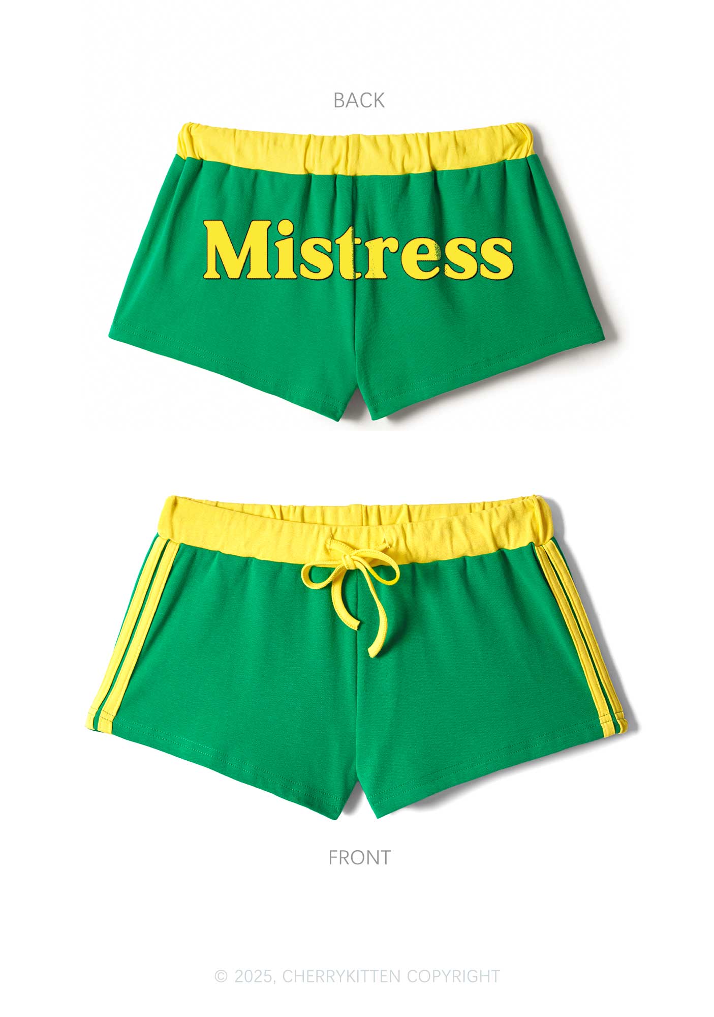 Mistress Y2K Drawstring Mini Shorts Cherrykitten