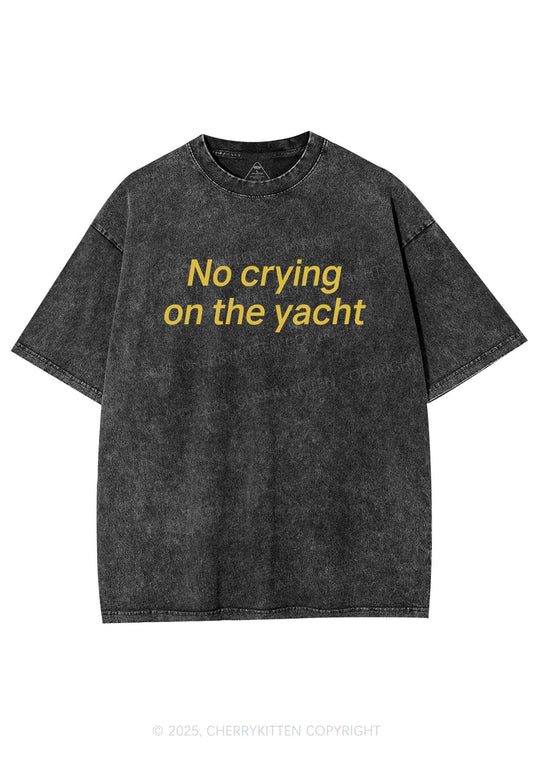 No Crying On Yacht Y2K Shirts Washed Tee Cherrykitten