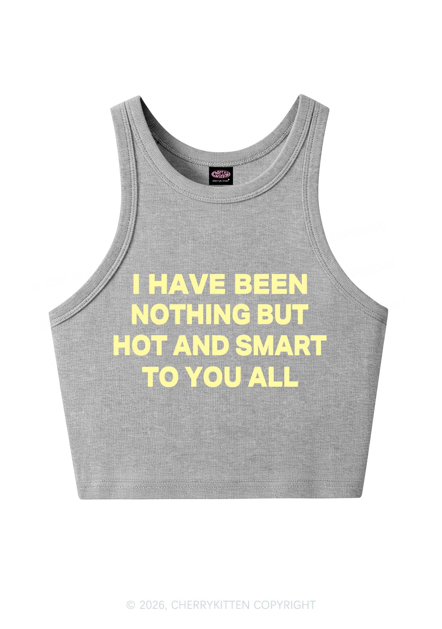 I Have Been Hot And Smart Y2K Crop Tank Top Cherrykitten