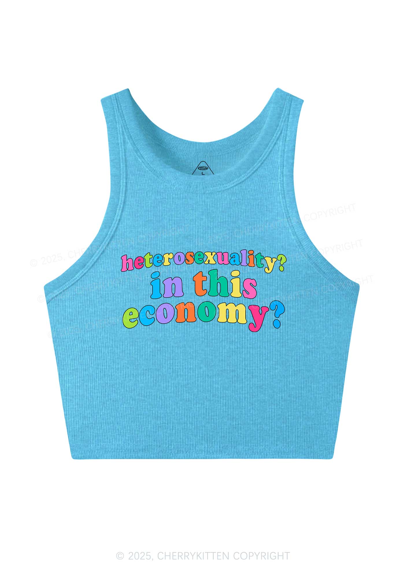 Heterosexuality In This Economy Pride Y2K Crop Tank Top Cherrykitten