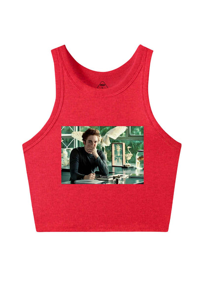 Vampire Boy Y2K Crop Tank Top Cherrykitten