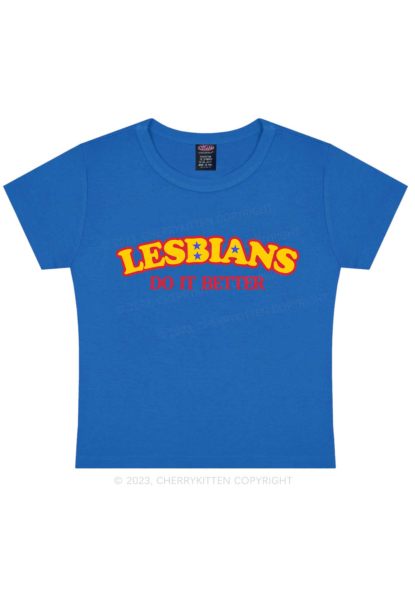 Lesbians Do It Better Y2K Baby Tee Cherrykitten