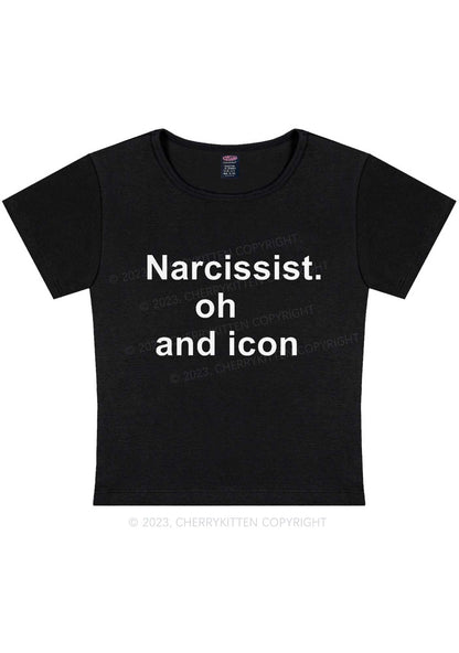 Narcissist Icon Y2K Baby Tee Cherrykitten