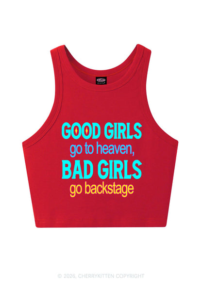 Bad Girls Go Backstage Y2K Crop Tank Top Cherrykitten