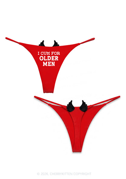 Cxm For Older Men Y2K Goth Angel Wings Bikini String Thong Cherrykitten