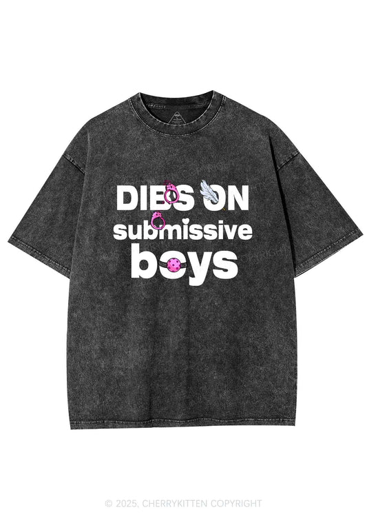 Dibs On S Boys Y2K Shirts Washed Tee Cherrykitten