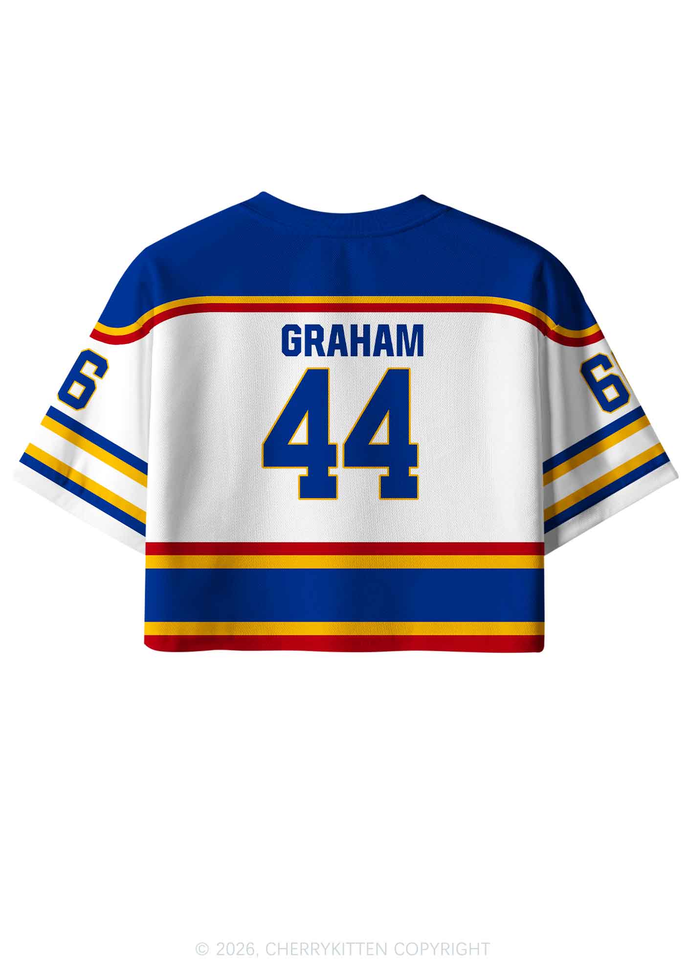 Retro White Hockey Team DL Y2K Crop Sport Jersey Shirts Cherrykitten